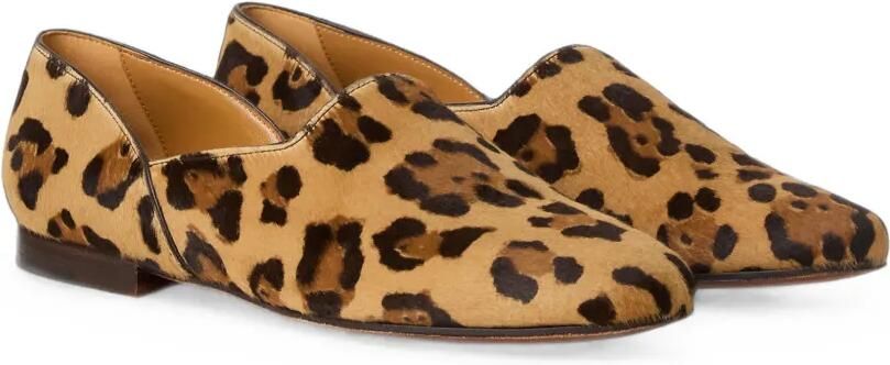 Ralph Lauren Collection Bronwen loafers met luipaardprint Beige - Foto 4