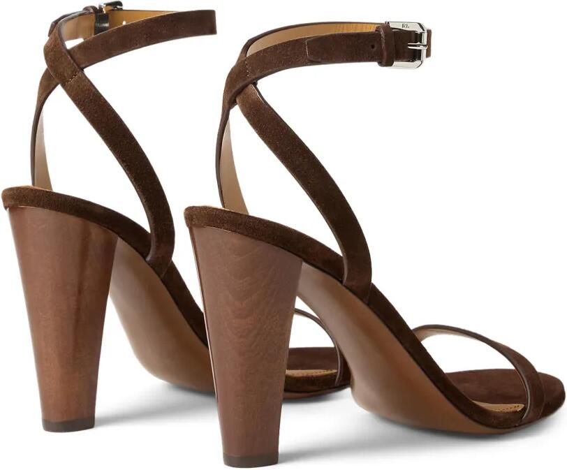 Ralph Lauren Collection Graison suède sandalen met bandjes Bruin - Foto 5