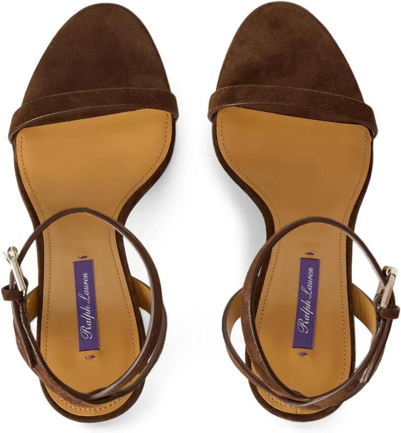 Ralph Lauren Collection Graison suède sandalen met bandjes Bruin - Foto 2