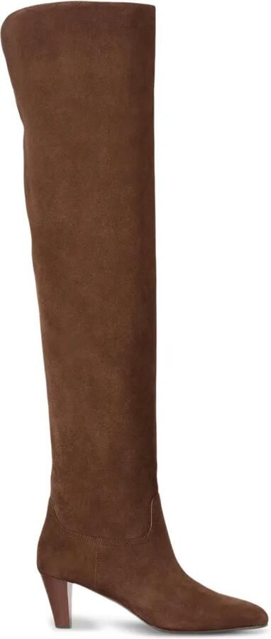 Ralph Lauren Collection Harlee kalfssuède laarzen Bruin