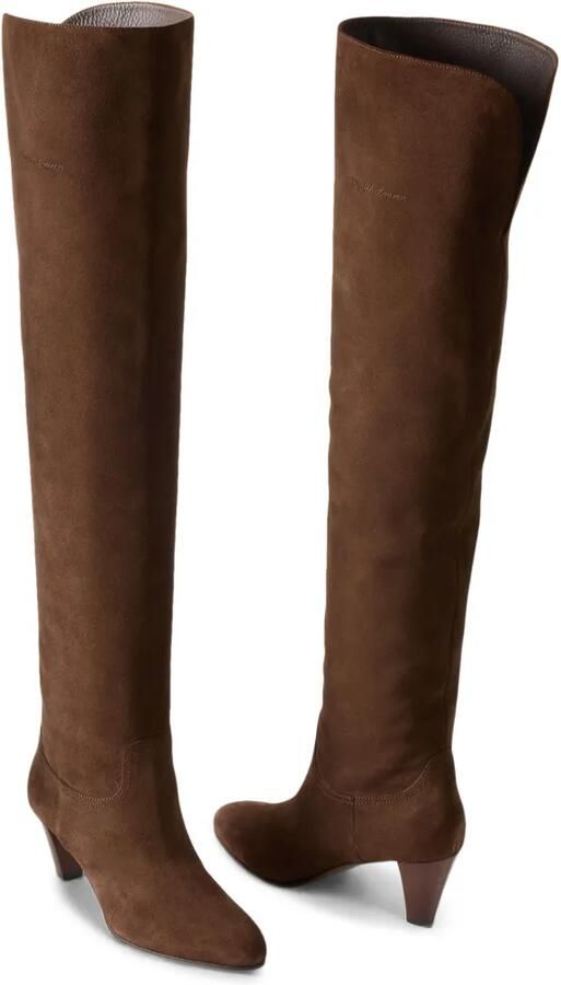 Ralph Lauren Collection Harlee kalfssuède laarzen Bruin - Foto 3
