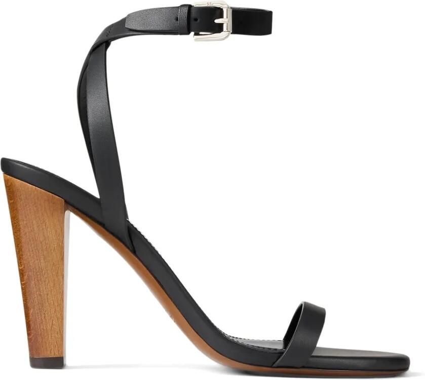 Ralph Lauren Collection Sandalen met bandjes en gesp Zwart
