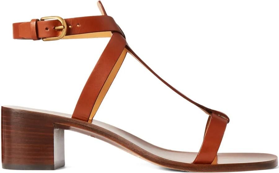 Ralph Lauren Collection Sandalen met T-bandje Bruin