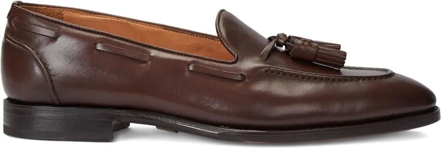Ralph Lauren Purple Label Luther leren loafers met kwastje Zwart