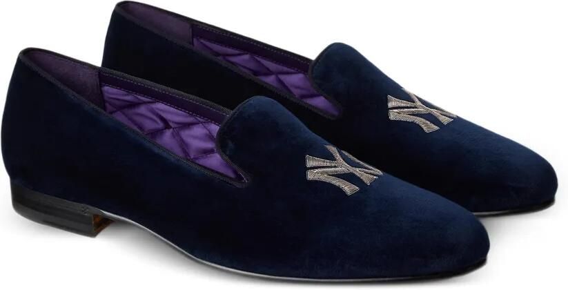 Ralph Lauren Purple Label x Alonzo Yankee Bulln velvet slippers Blauw - Foto 3