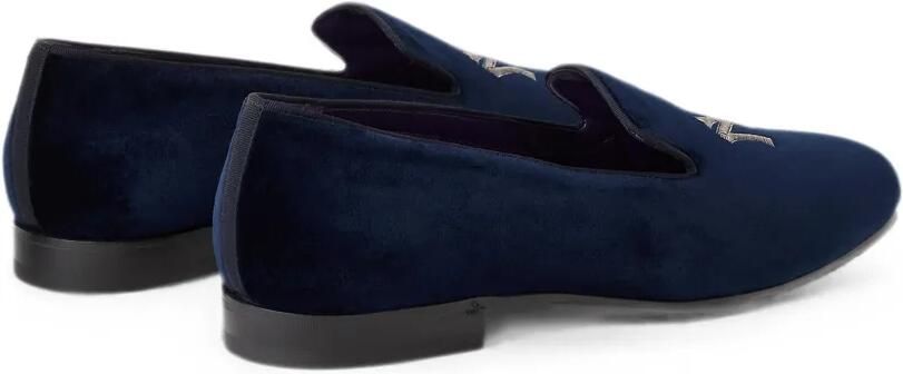 Ralph Lauren Purple Label x Alonzo Yankee Bulln velvet slippers Blauw - Foto 4