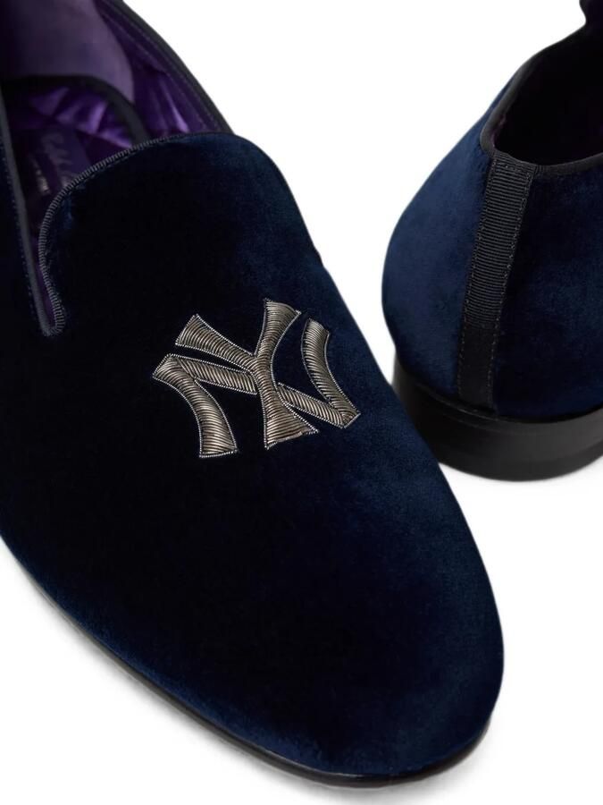 Ralph Lauren Purple Label x Alonzo Yankee Bulln velvet slippers Blauw - Foto 2