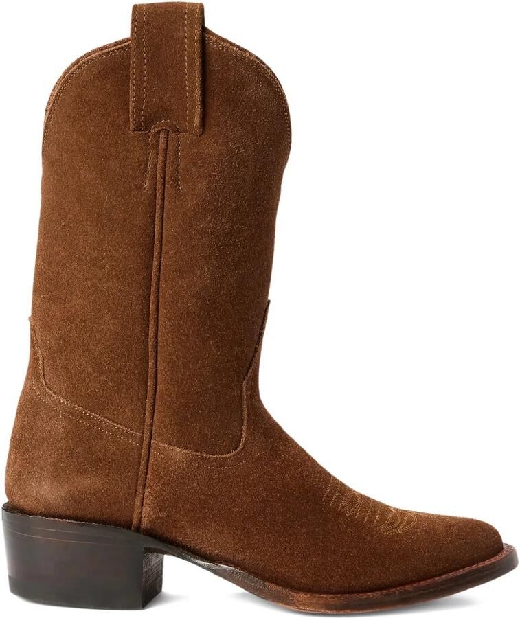 Ralph Lauren RRL 50 mm Plainview suède cowboylaarzen Bruin