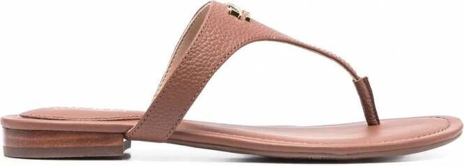 Lauren Ralph Lauren Sandalen met logoprint Bruin