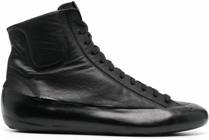 RBRSL RUBBER SOUL Leren enkellaarzen Zwart