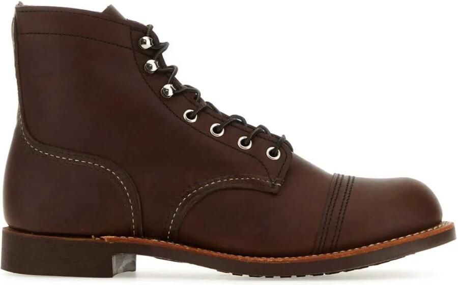 Red Wing Shoes Iron Ranger leren enkellaarzen Bruin