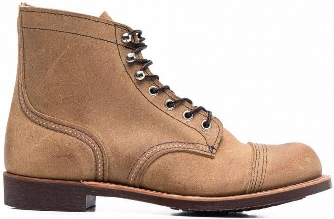 Red Wing Shoes Iron Ranger leren enkellaarzen Bruin