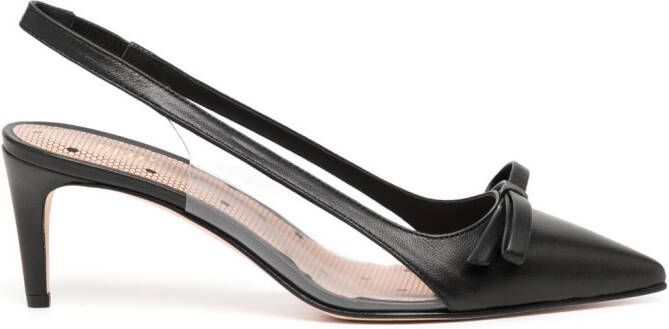 RED(V) Leren slingback pumps Zwart