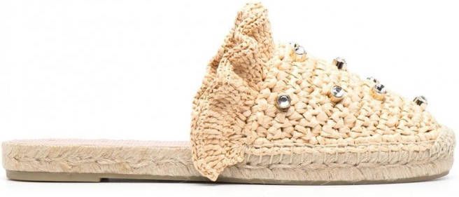 RED(V) Espadrilles verfraaid met kristallen 0NE NATURALE