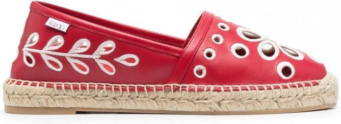RED(V) Red Eden espadrilles dames leer leer rubber 36 Rood