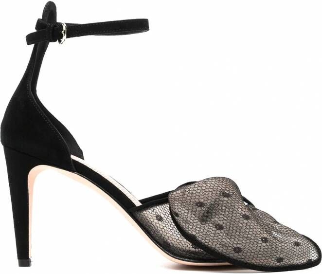 RED(V) RE(D)BEL sandalen met strik Zwart