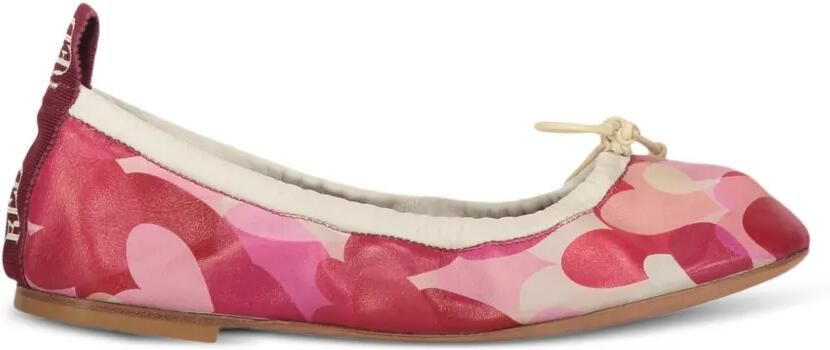 RED(V) Ballerina's met strikdetail en hartprint Roze