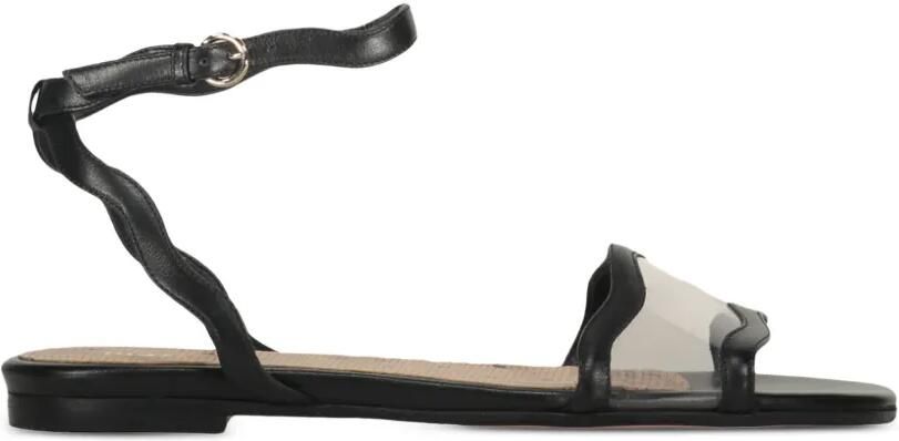 RED(V) Doorzichtige sandalen met golvend bandje Zwart
