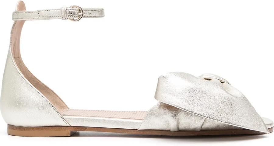 RED(V) Metallic leren sandalen Goud