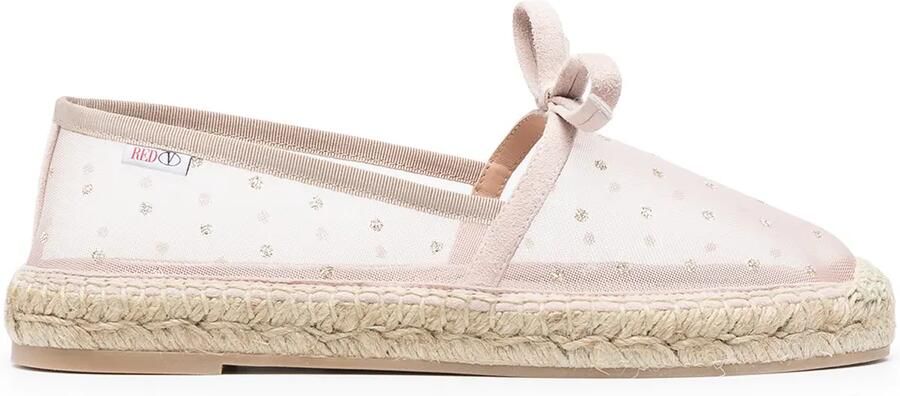 RED(V) Point d'Esprit espadrilles Roze