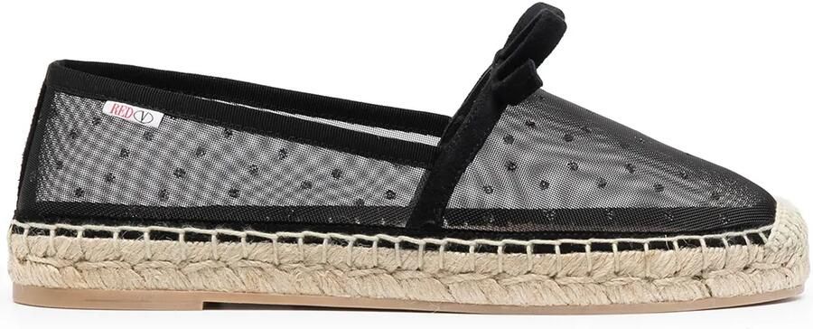 RED(V) Point d'Esprit espadrilles Zwart