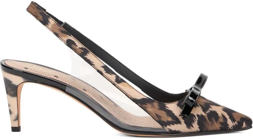 RED(V) Pumps met dierenprint en strik Wit