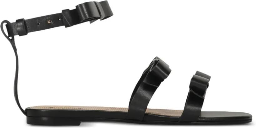 RED(V) Sandalen met enkelbandje en strikdetail Zwart
