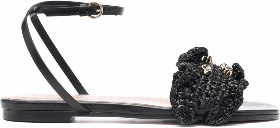 RED(V) Sandalen verfraaid met stras Zwart