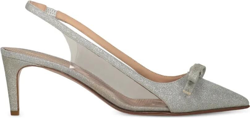 RED(V) Slingback pumps met strikdetail Zilver