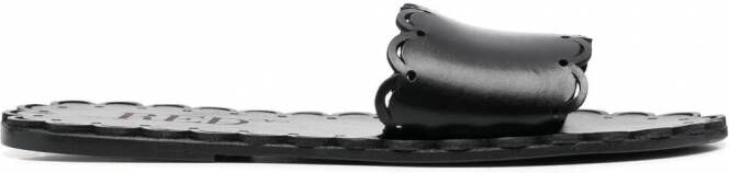 RED(V) Sandalen met gewelfde afwerking Zwart