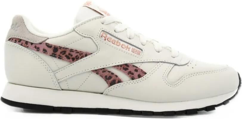 Reebok Classic leren sneakers met luipaardprint Beige
