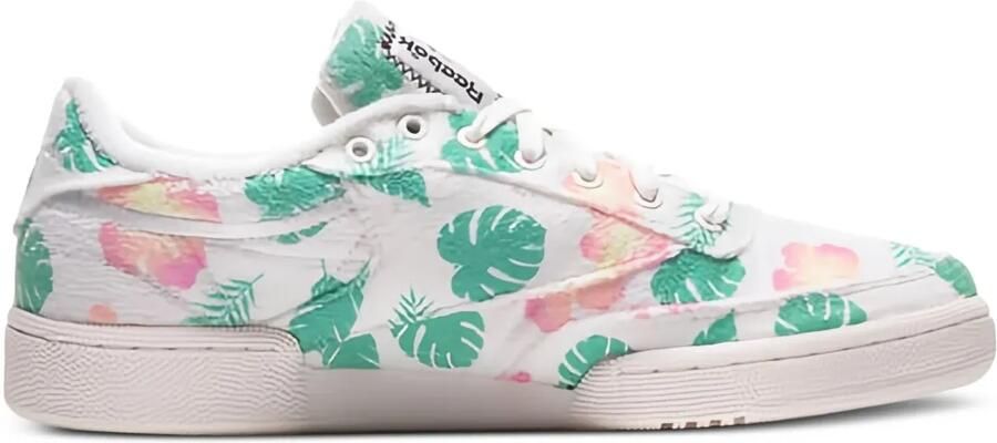 Reebok Club C 85 sneakers met bloemenprint Wit