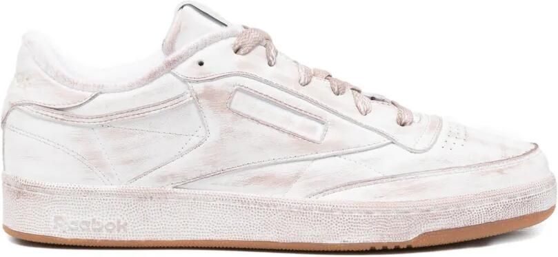 Reebok Club C 85 sneakers met gerafelde afwerking Wit