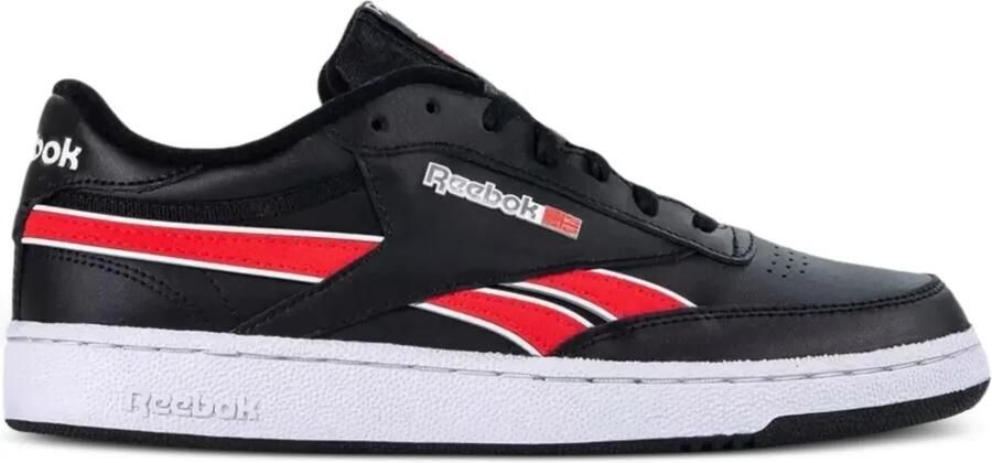 Reebok Club C gestreepte sneakers Zwart
