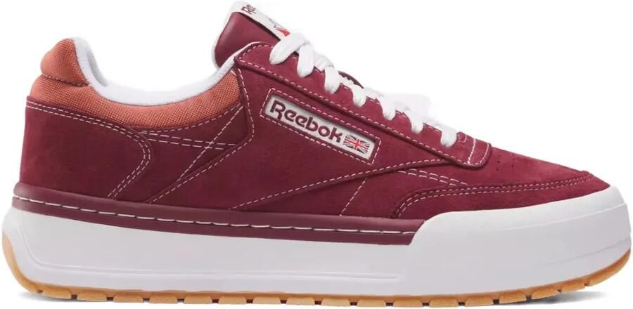 Reebok Club C Megacourt "Rich Maroon Brick Red" sneakers Rood