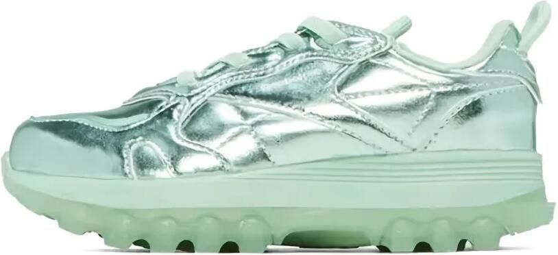 Reebok Kids Classic "Cardi B" leren sneakers Groen