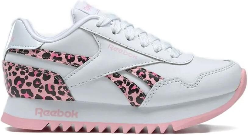 Reebok Kids Royal Classic Jogger 3 sneakers met luipaardprint en plateauzool Wit - Foto 5