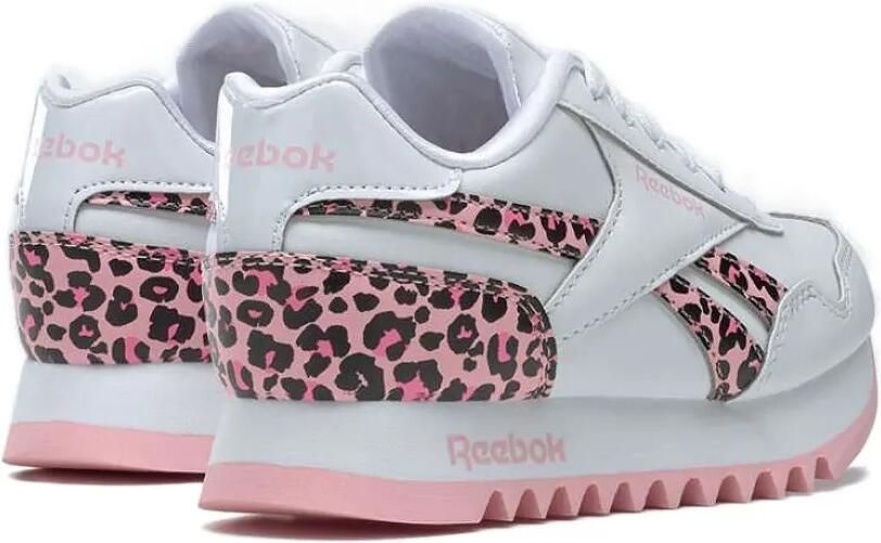 Reebok Kids Royal Classic Jogger 3 sneakers met luipaardprint en plateauzool Wit - Foto 3