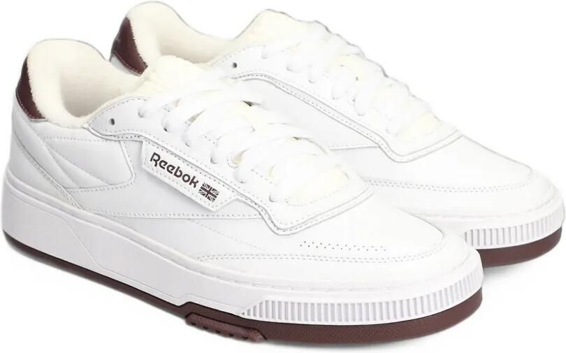 Reebok logo-patch leather sneakers Wit