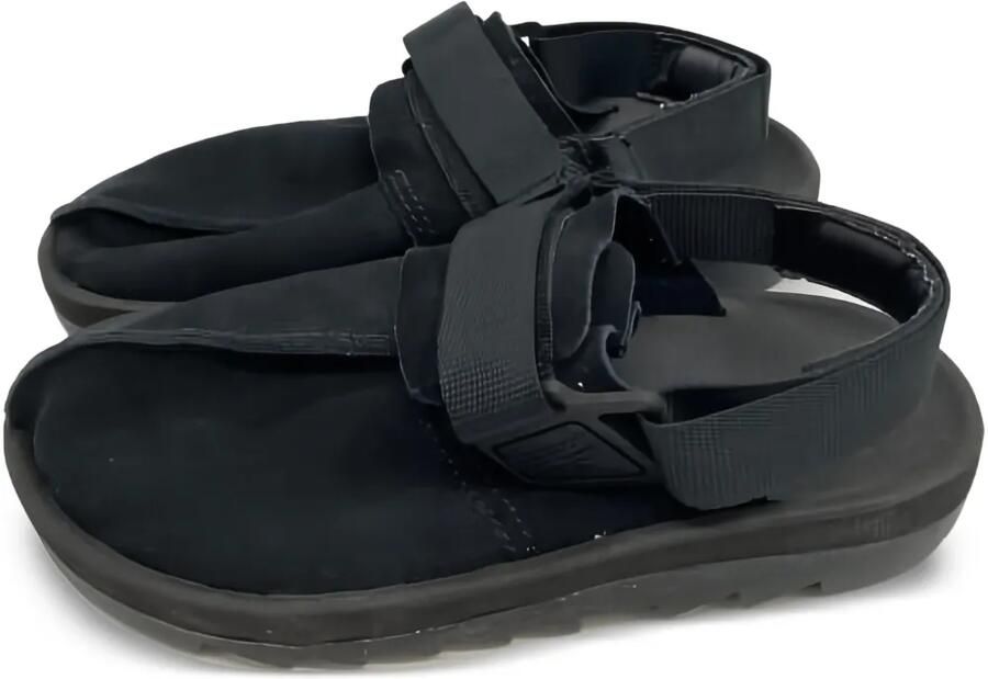 Reebok Platte leren sandalen Zwart