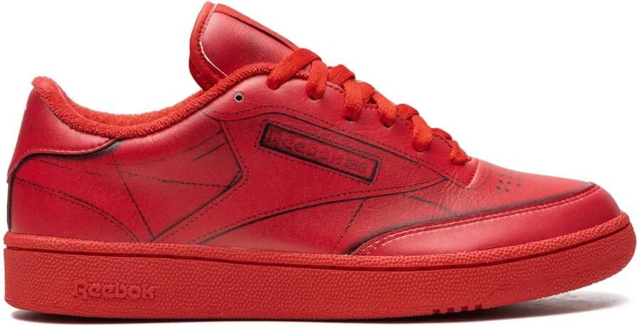 Reebok x Maison Margiela Club C "Vector Red" sneakers Rood