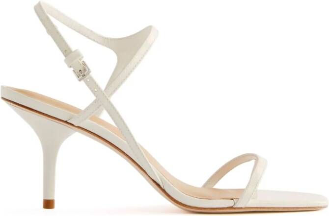 Reformation Genny leren sandalen Wit