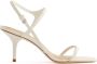 Reformation Genny leren sandalen Wit - Thumbnail 1