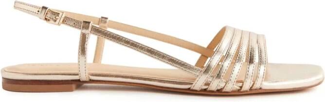 Reformation Millie Lattice leren sandalen Goud