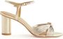 Reformation Petra leren sandalen Goud - Thumbnail 1