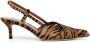 Rejina Pyo VLogo leren slingback pumps Bruin - Thumbnail 1