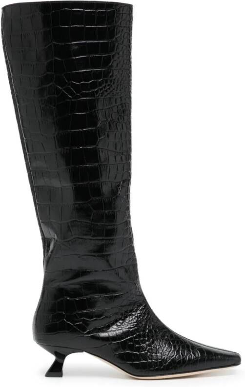 Rejina Pyo Pillar leren laarzen Zwart