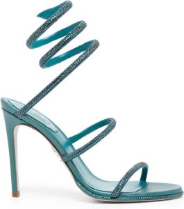 René Caovilla Cleo sandalen verfraaid met kristallen Blauw