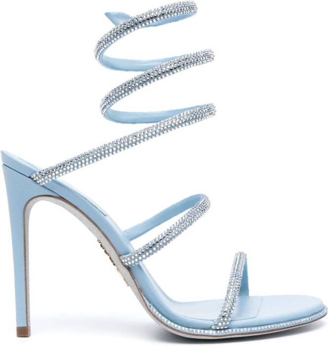 René Caovilla Cleo sandalen verfraaid met kristallen Blauw
