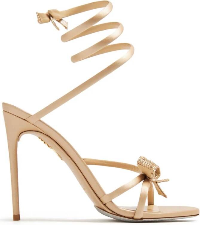 René Caovilla Cleo wikkelsandalen Beige
